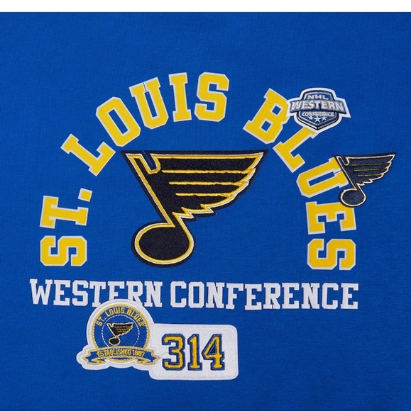 Pro Standard St. Louis Blues royal blue cropped pullover Sweatshirt top M nwt - Picture 7 of 8